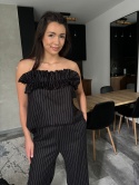 Bluzka falbanka czarna